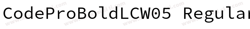 CodeProBoldLCW05 Regular Regular字体转换
